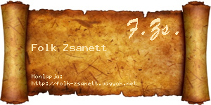 Folk Zsanett névjegykártya